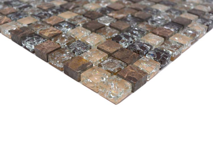 Mosaïque Crystal+ Mix beige brillant 30,5x30,5cm