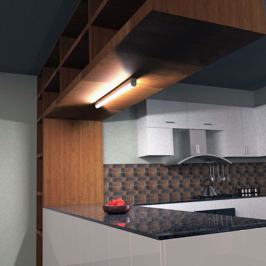 Éclairage de cuisine - blanc - 31,3cm - LED - 4W - 4000K - raccordable
