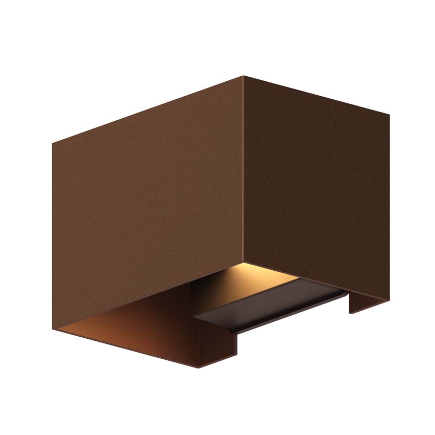Wandlamp - Roest - 15x10x10cm - LED geïntegreerd - 1x7W - 3000K