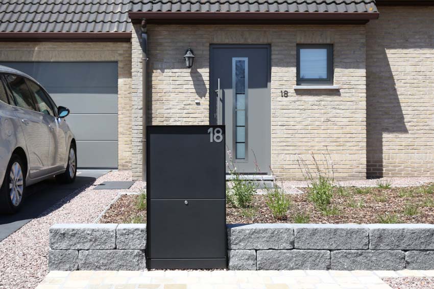 Pakketbrievenbus eSafe Dropbox Medium Front zwart