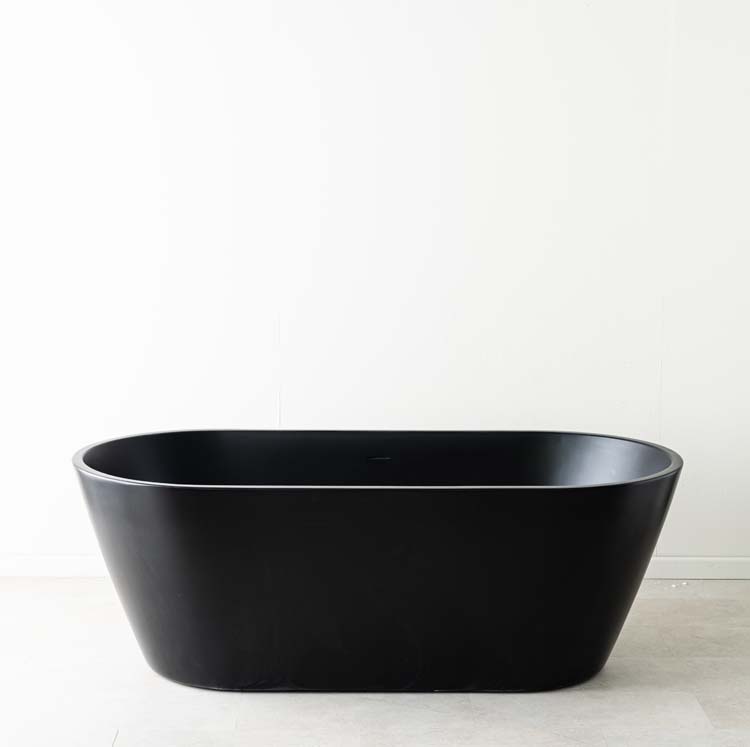 Vrijstaand bad Casper mat zwart 170x80cm