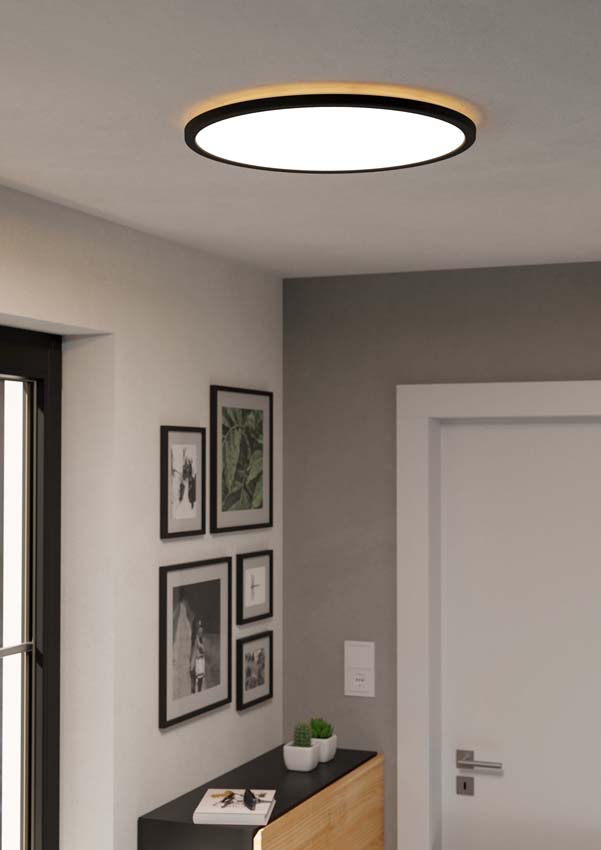 Plafonnier - Noir - Ø50cm - Dimmable - LED - 1x36W - 2700-6500K - télécommande