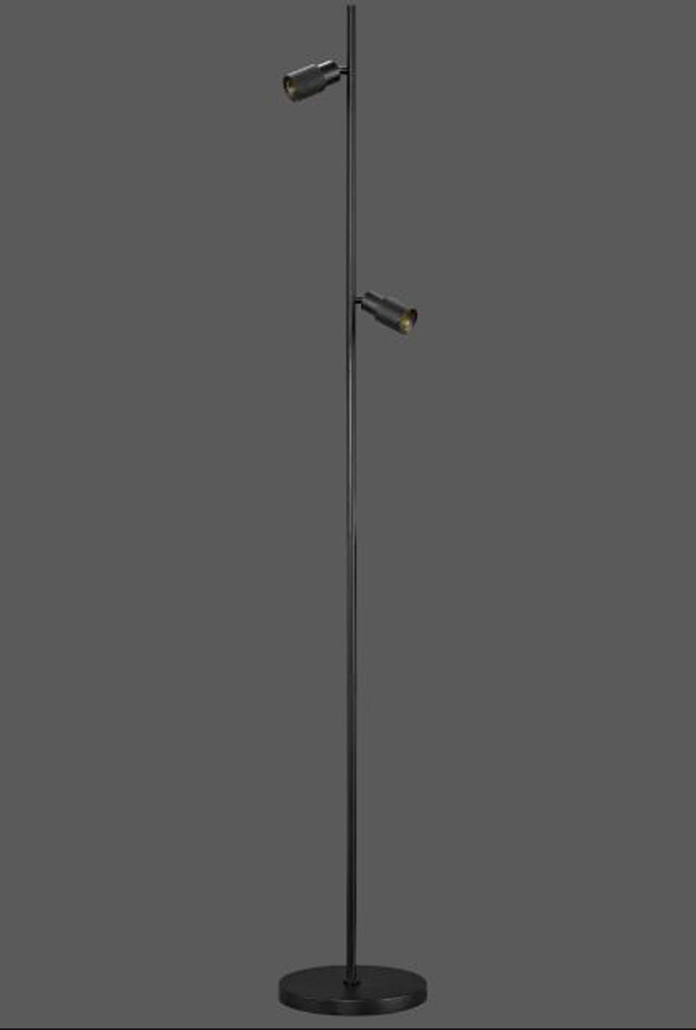 Lampadaire - noir - 153cm - dimmable - GU10 MR11 - 2x10W
