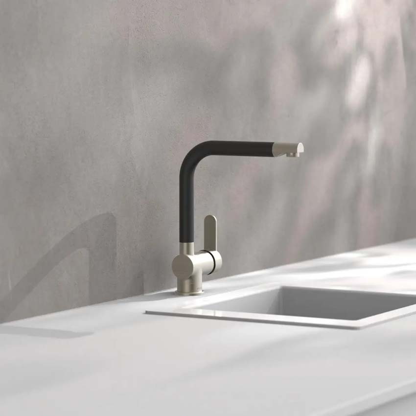 Keukenkraan Florence inox-look