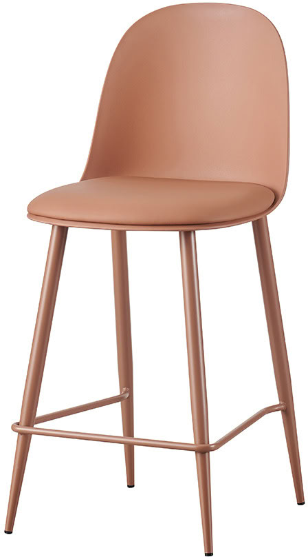 Chaise de bar Renilde terracotta