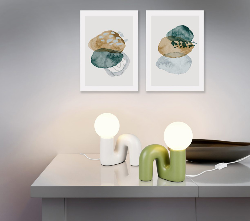 Lampe de table Quinn - vert - H21,5cm - G9 - 1x5W - ampoule excl.