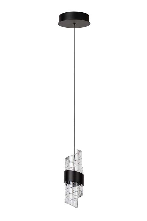 Suspension - noir - Ø13cm - LED - 9W - 2700K
