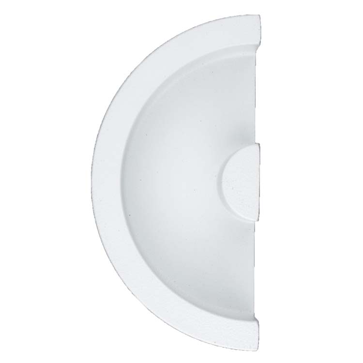 Inkapschelp halve maan massief 43mm wit /stuk