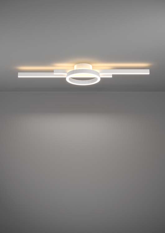 Plafondlamp - wit - 77,5x20x7,5cm - dimbaar - LED - 1x23,5W -2700-6500K + RGB