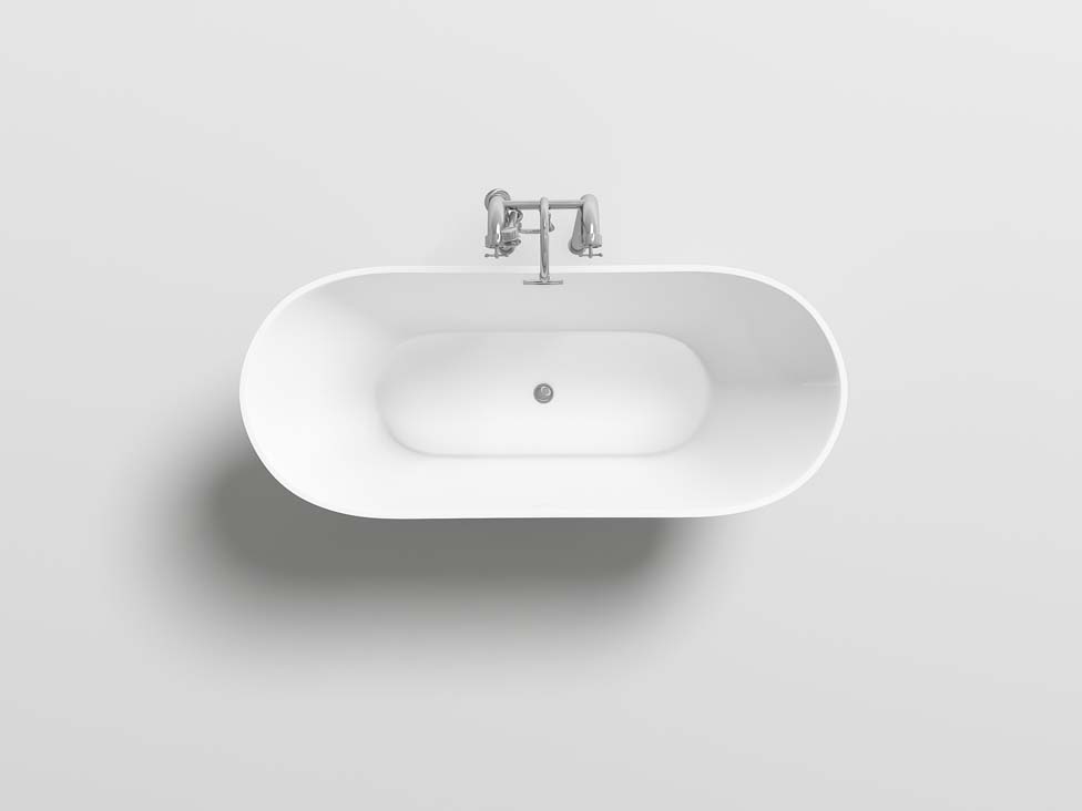 Vrijstaand bad Belle glanzend wit 170x80cm