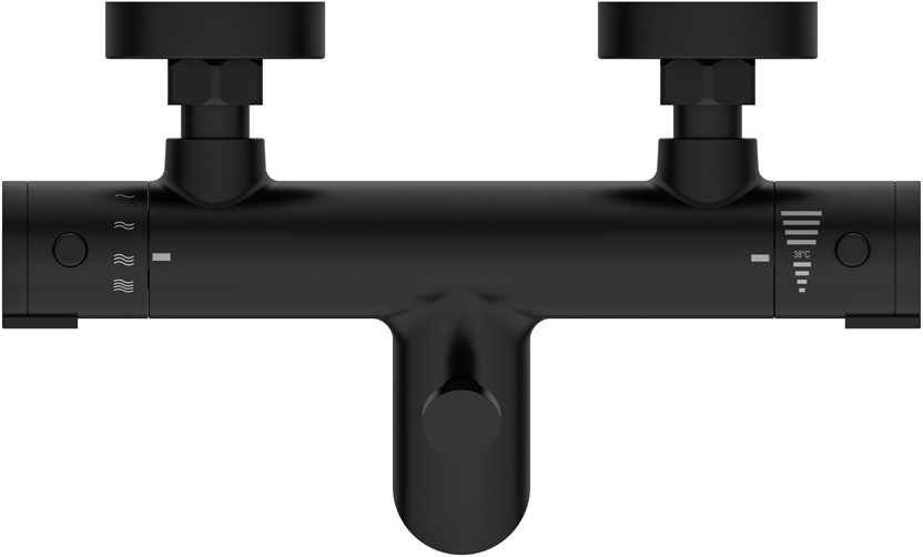 Robinet de baignoire-douche Levi thermostatique noir mat
