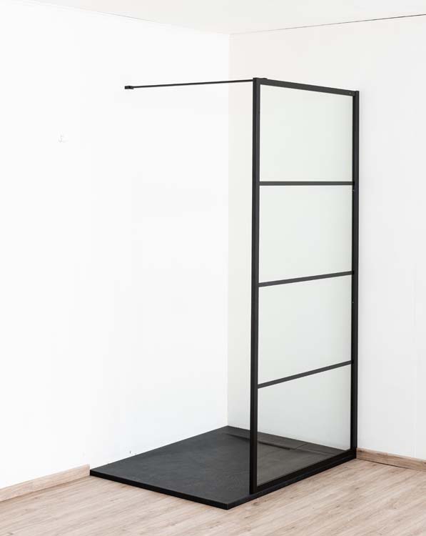 Receveur de douche Miro SMC noir mat aspect ardoise 120x90cm