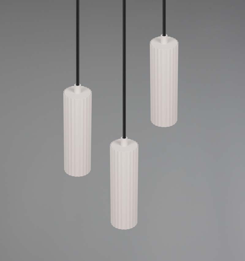 Suspension - Gris - Ø28cm - Dimmable - GU10 - 3x10W