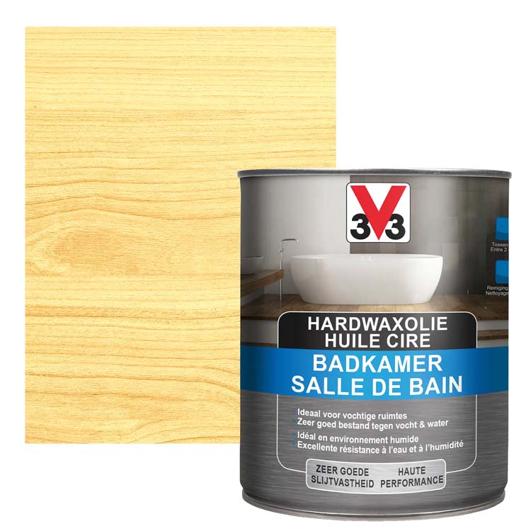 V33 hardwaxolie Parket Extra Waterproof transparant mat 1L