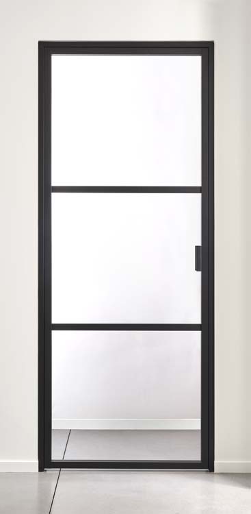 Complete binnendeur Dimaro Nero Luxe aluminium 203,8x83,7cm