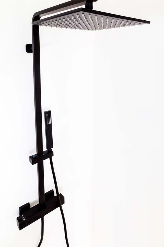 Doucheset Hifune thermostatisch met cooltouch zwart