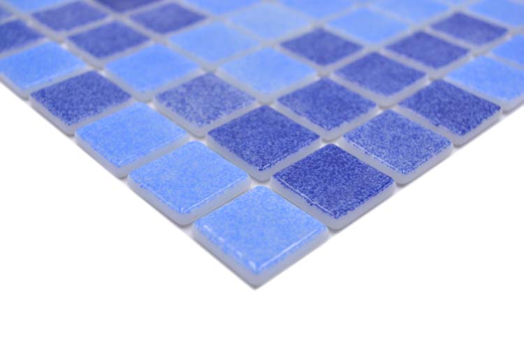 Mosaïque Eco Mix bleu brillant 31,6x31,6cm