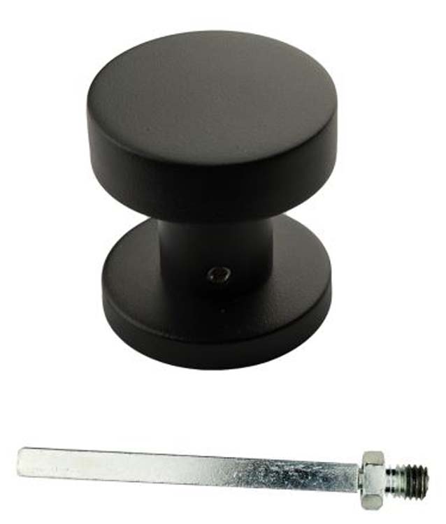 Bouton pro plat sur rosace noir structure uv