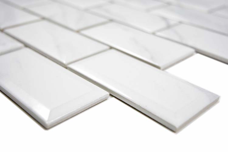 Mosaïque Metro Carrara brillant 29,5x29,1cm