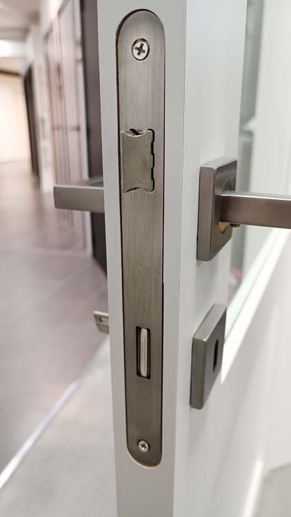 Complete binnendeur Palladium wit 1R helder glas 83x201,5cm omkeerbaar + deurkast 20cm