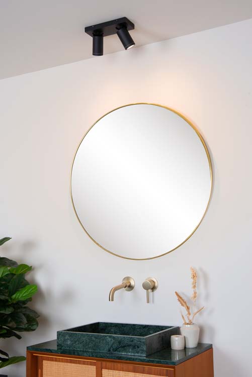 Plafonnier - noir - 2xGU10 - 5W - IP44