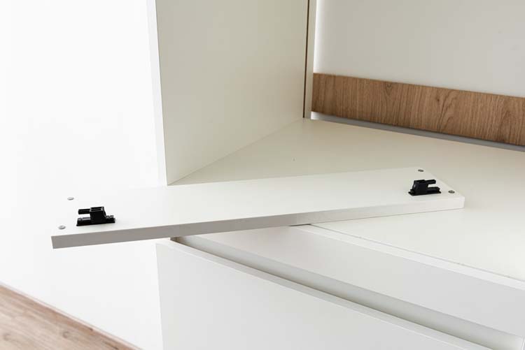 Armoire de cuisine Plenti armoire colonne pour four et réfrigérateur blanc 60x208cm