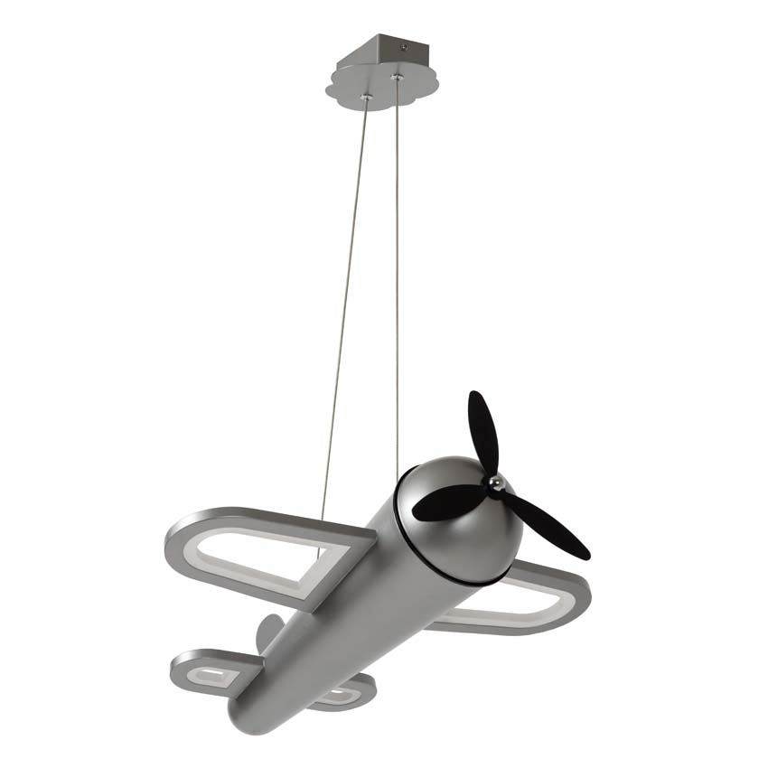 Lucide Fokker - Hanglamp kinderkamer - LED - 1x28W 2500K - Geel