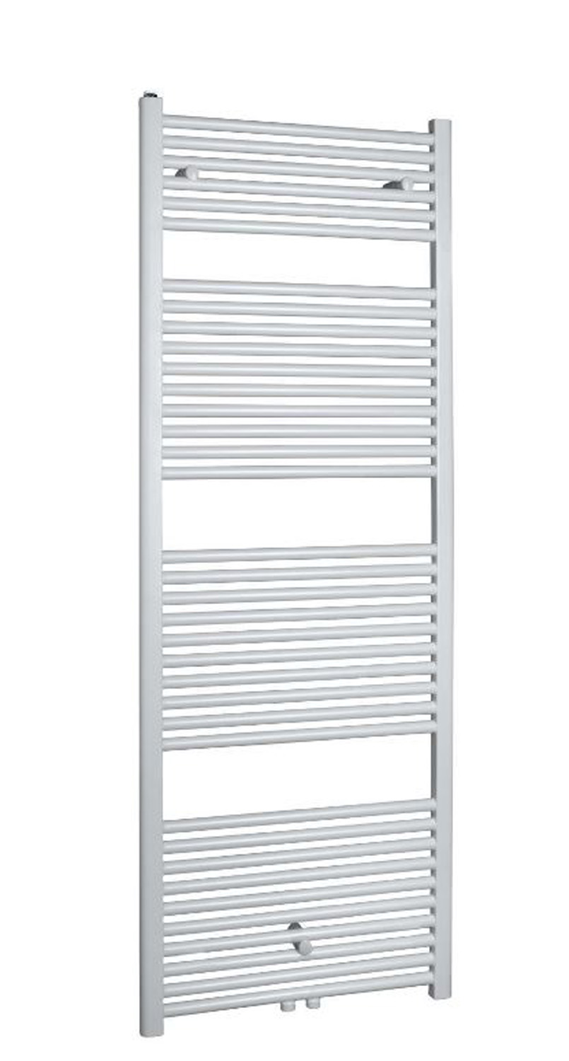 Handdoekradiator Kari 181,7x45cm middenaansluiting glanzend wit 830W