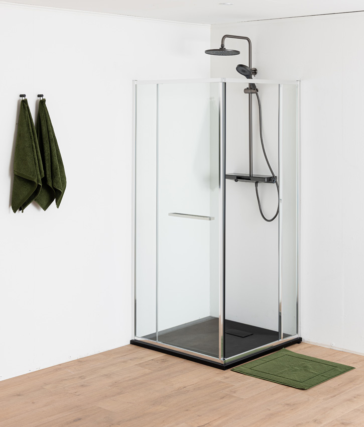 Douche d'angle Ares chrome 90x90x190cm