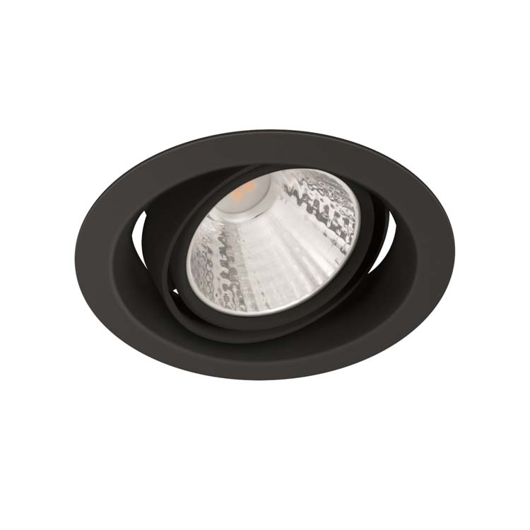 Spot encastrable - noir - Ø9xH6cm - dimmable - LED - 3x7W - 2700K