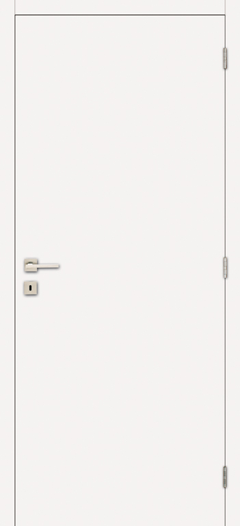 Porte intérieure complète Palladium blanc mat 201,5x63cm alvéolaire réversible + châssis 16,5cm