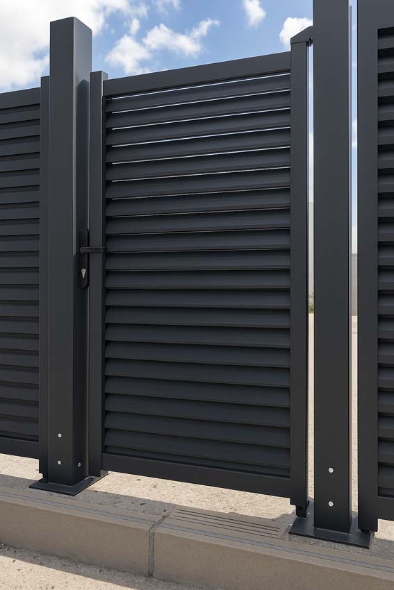 Enkele draaipoort Oakley aluminium zwart 100x180cm