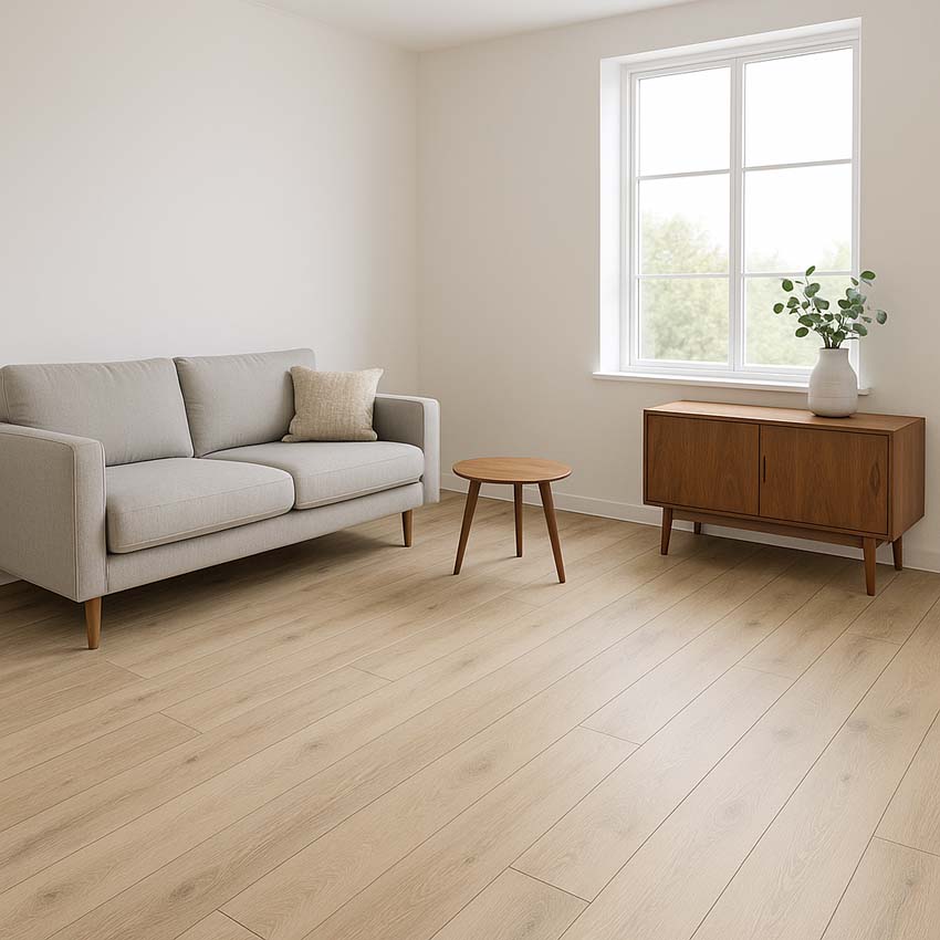 Laminaatvloer Fermo eik 7mm beige 129,2x19,3cm