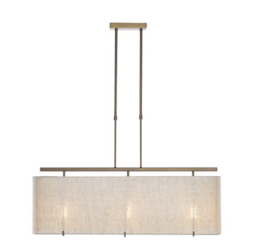 Hanglamp - Brons/beige - 100cm - Dimbaar - E27 - 3x60W
