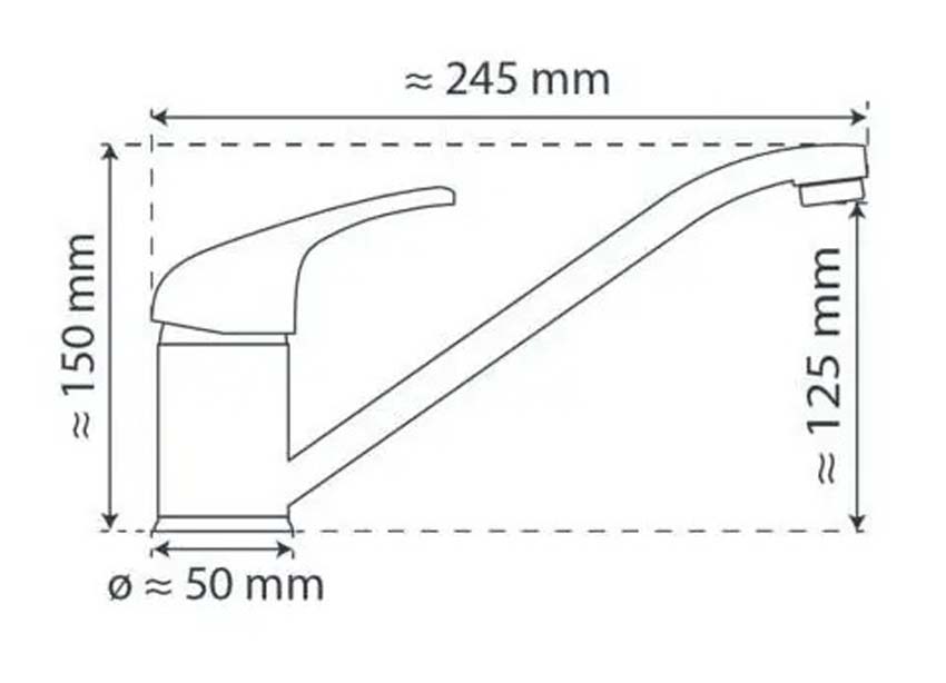 Keukenkraan Marthe chroom