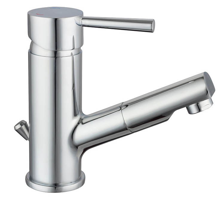 Robinet de lavabo Charlotte chrome avec bec extractible