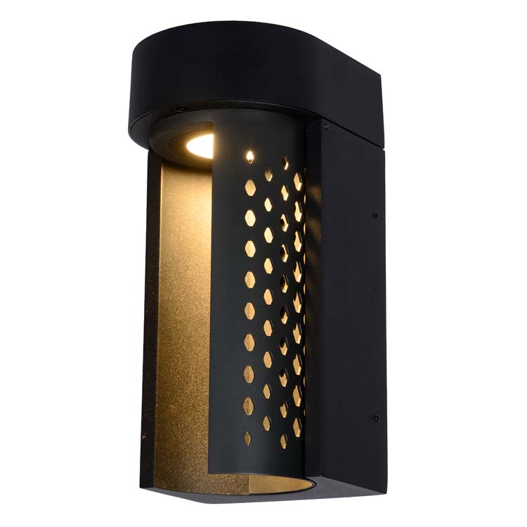 Wandlamp buiten - zwart - LED - 10W - 2700K - IP65