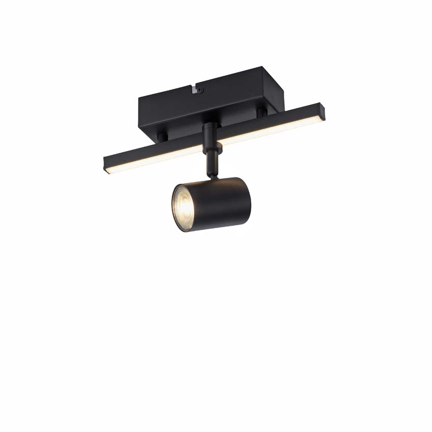 Spot en saillie - Noir - 25,5x14x16cm - Dimmable - LED - 1x4,5W - 3000K