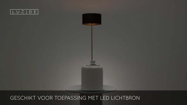Lucide TONDO - Vloerlamp - Ø 38 cm - 1xE27 - Mat Goud / Messing