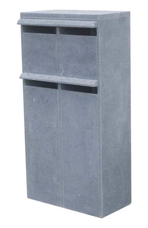 Brievenbus blauwsteen Gouvy 4box 32x62x125cm