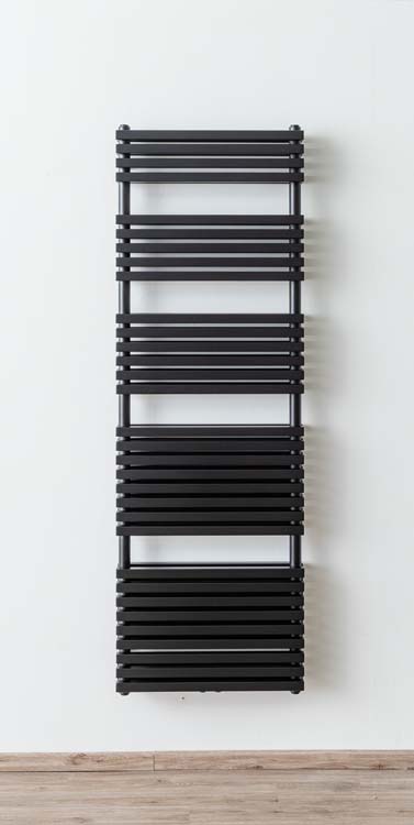 Handdoekradiator Dania dubbel 181,5x60cm mat zwart 2286Watt