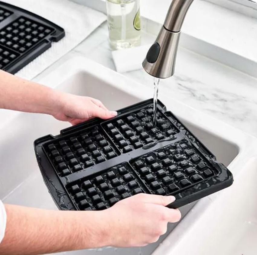 Wafelplaten voor contactgrill Greenpan PFAS-vrij zwart 40x34cm