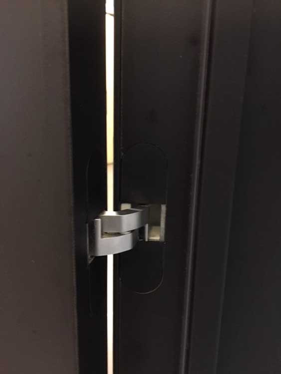 Porte intérieure complète Invisible Flat noire 201,5x93cm aggloméré tubulaire droite + châssis 30cm