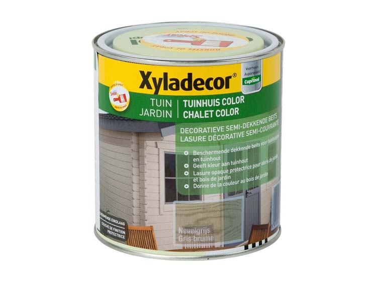 Xyladecor houtbeits tuin color 1l nevelgrijs