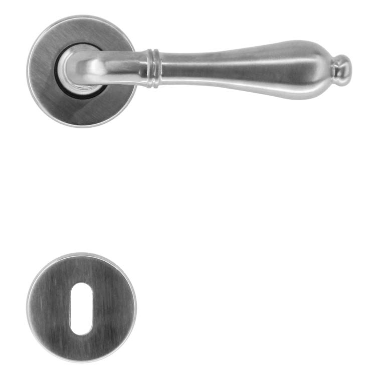 Poignée de porte pro pescara look inox rosace barbe