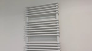 Radiateur sèche-serviette Doby double 180x60cm blanc 1810 Watt avec élément chauffant blanc digital