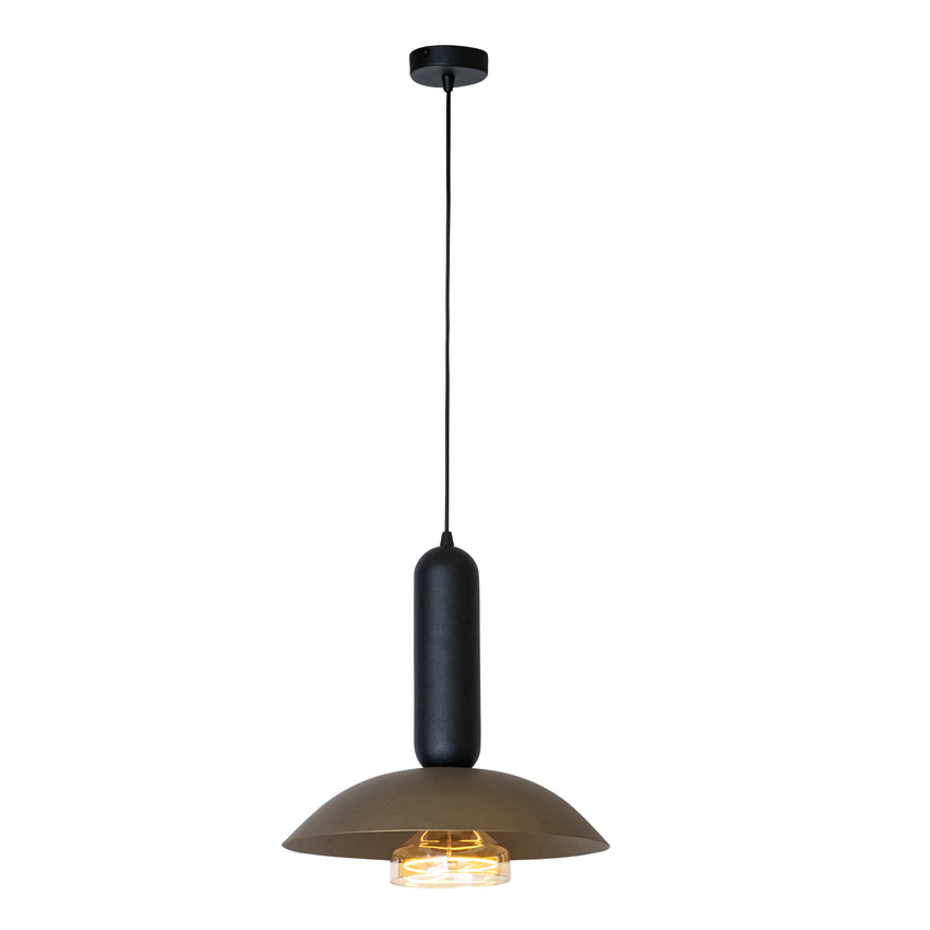 Lucide Essential Grantham - Hanglamp - Ø40cm - 1xE27 - Koffie