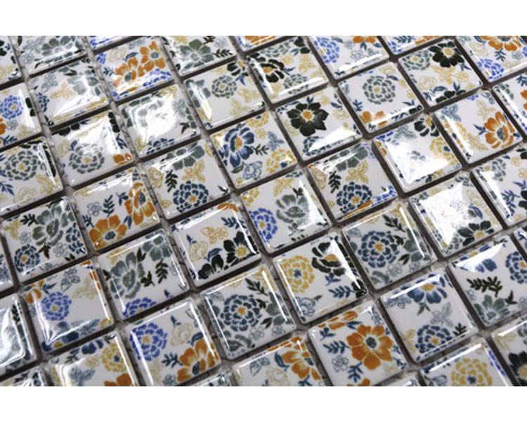 Mosaïque Spring Flower Mix brillant 30,5x30,5cm