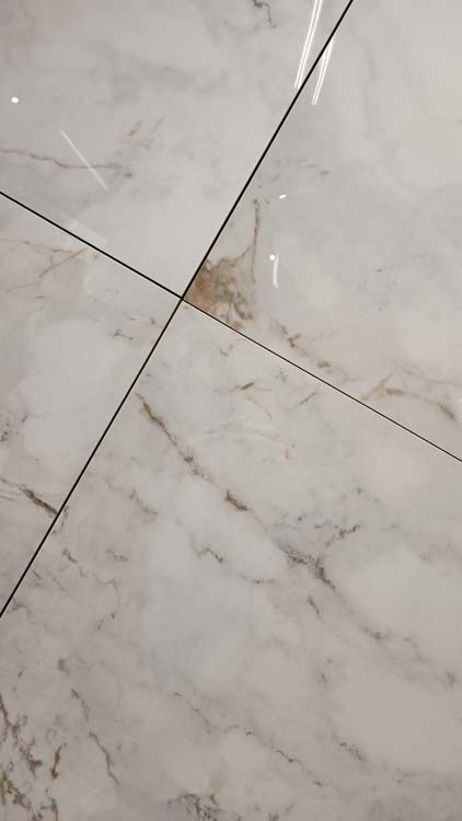 Vloer- en wandtegel Lewis wit/goud 60x120cm