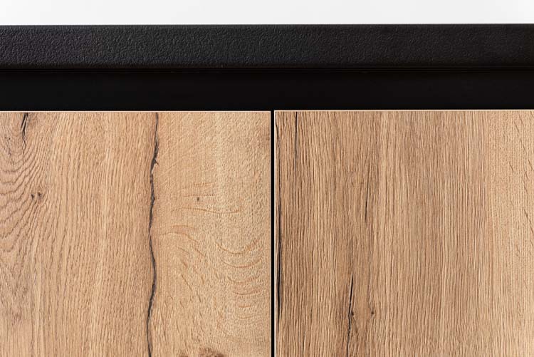 Armoire de cuisine Plenti meuble bas noir/aspect bois 100x78cm